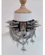 Black and Silver Punk Spiked Star Chain Choker