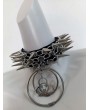 Black Gothic Punk Spiked Chain Choker with O-ring