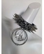 Black Gothic Punk Spiked Chain Choker with O-ring