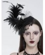 Eva Lady Black Gothic Skull Feather Tassel Headdress