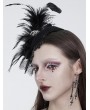Eva Lady Black Gothic Skull Feather Tassel Headdress
