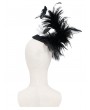 Eva Lady Black Gothic Skull Feather Tassel Headdress
