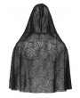 Eva Lady Black Gothic Rose Patterned Mesh Mantilla Veil