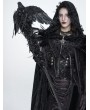 Eva Lady Black Gothic Feather Wing Chain Scepter
