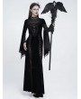 Eva Lady Black Gothic Feather Wing Chain Scepter