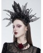 Eva Lady Black Gothic Skull Rose Cathedral Headdress