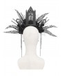 Eva Lady Black Gothic Skull Rose Cathedral Headdress