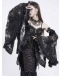Eva Lady Black Gothic Floral Lace Bell Sleeves