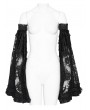 Eva Lady Black Gothic Floral Lace Bell Sleeves