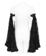 Eva Lady Black Gothic Floral Lace Bell Sleeves