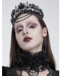 Eva Lady Black Rose Gothic Cross Ruffled Collar