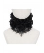 Eva Lady Black Rose Gothic Cross Ruffled Collar