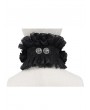 Eva Lady Black Rose Gothic Cross Ruffled Collar