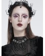 Eva Lady Black Gothic Spider Crystal Beaded Lace Necklace