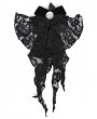 Eva Lady Black Gothic Retro Rose Lace Bow Tie