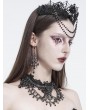 Eva Lady Black and Silver Retro Gothic Cross Beaded Necklace