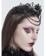 Eva Lady Black Gothic Spider Web Chain Crown Headdress