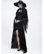 Eva Lady Black Retro Gothic Beaded Fringe Bolero Cape for Women