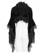 Eva Lady Black Retro Gothic Beaded Fringe Bolero Cape for Women
