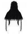 Eva Lady Black Gothic Floral Lace Tassel Hooded Cloak for Women