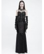Eva Lady Black Gothic Ruffle Lace Trim Corset Top for Women