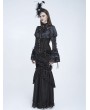 Eva Lady Black Gothic Floral Sequin Mesh Underbust Corset