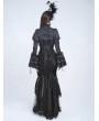 Eva Lady Black Gothic Floral Sequin Mesh Underbust Corset