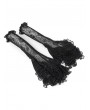 Eva Lady Black Gothic Beaded Floral Lace Flared Sleeves