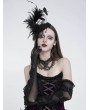 Eva Lady Black Gothic Mesh Patchwork Full Finger Gloves