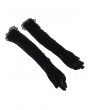 Eva Lady Black Gothic Velvet Patchwork Full Finger Gloves