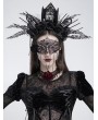 Eva Lady Black Gothic Floral Beaded Tassel Masquerade Mask