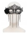 Eva Lady Black Gothic Floral Beaded Tassel Masquerade Mask