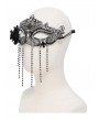 Eva Lady Black Gothic Floral Beaded Tassel Masquerade Mask