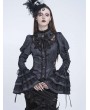 Eva Lady Black Gothic Victorian Flared Sleeve Buttoned Shirt for Women
