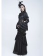 Eva Lady Black Gothic Victorian Flared Sleeve Buttoned Shirt for Women