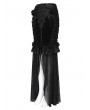 Eva Lady Black Gothic Rose Slit Mesh Velvet Fishtail Skirt