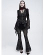 Eva Lady Black Gothic Velvet Frill Tassel Fringe Mini Skirt