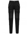 Punk Rave Black Gothic Punk Decadent Techwear Pants for Men