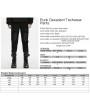 Punk Rave Black Gothic Punk Decadent Techwear Pants for Men