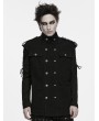 Punk Rave Black Gothic Hardcore Techwear Double-Breasted Vest for Men