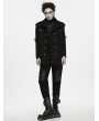 Punk Rave Black Gothic Hardcore Techwear Double-Breasted Vest for Men