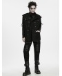 Punk Rave Black Gothic Hardcore Techwear Double-Breasted Vest for Men