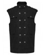 Punk Rave Black Gothic Hardcore Techwear Double-Breasted Vest for Men