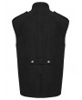 Punk Rave Black Gothic Hardcore Techwear Double-Breasted Vest for Men