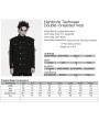 Punk Rave Black Gothic Hardcore Techwear Double-Breasted Vest for Men