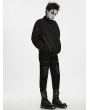 Punk Rave Black Gothic Etched Webbing Sweatshirt Jacket for Men