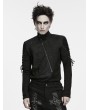 Punk Rave Black Gothic Scale Hollow Lace-Up Turtle T-shirt for Men
