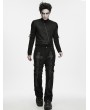 Punk Rave Black Gothic Scale Hollow Lace-Up Turtle T-shirt for Men