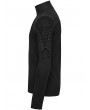 Punk Rave Black Gothic Scale Hollow Lace-Up Turtle T-shirt for Men