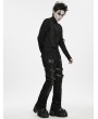 Punk Rave Black Gothic Stigmata Cross-Binder Pants for Men